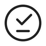 Checkmark Underline Circle SVG Icon